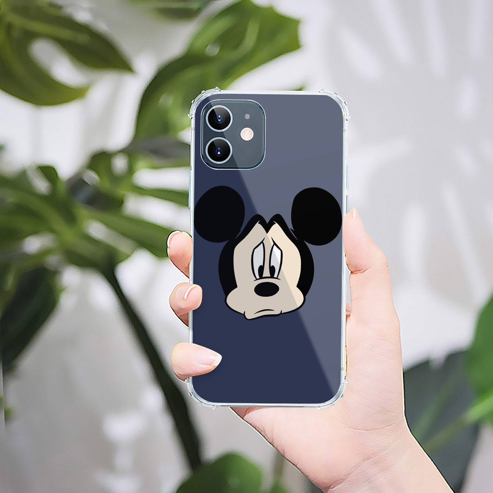 （画像用） ミッキーマウス Mickey Mouse 【iPhone 12シリーズ対応】透明スマホケース（クリアソフトケース）